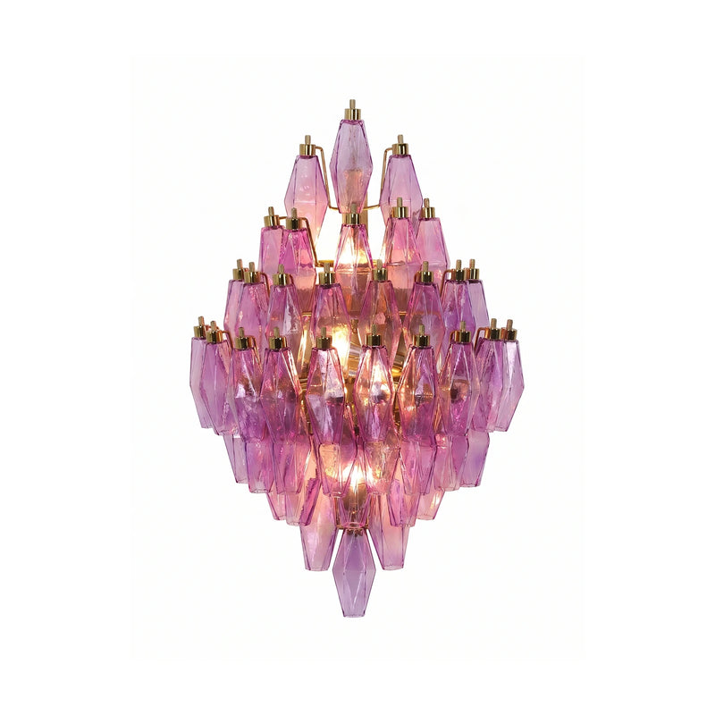 Multifaceted Diamond Purple Glass Wall Lamp | Korewolamp