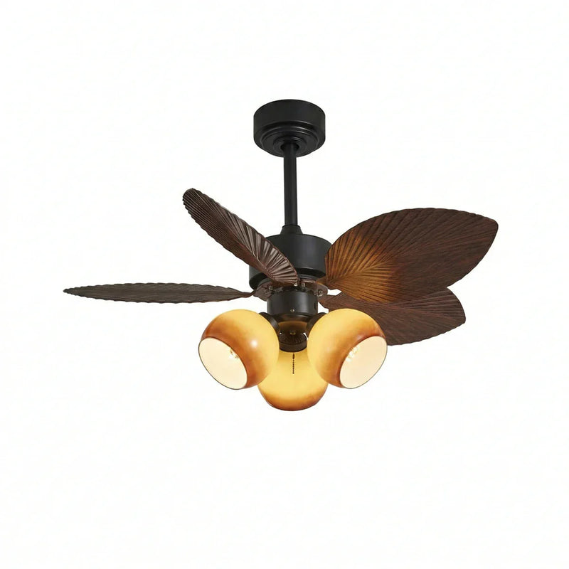 Palm Leaf Tropiluxe Ceiling Fan Light | Korewolamp