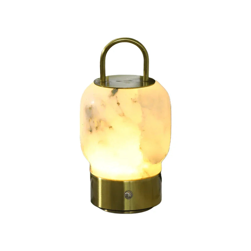Portable Alabaster Lantern Table Lamp | Korewolamp