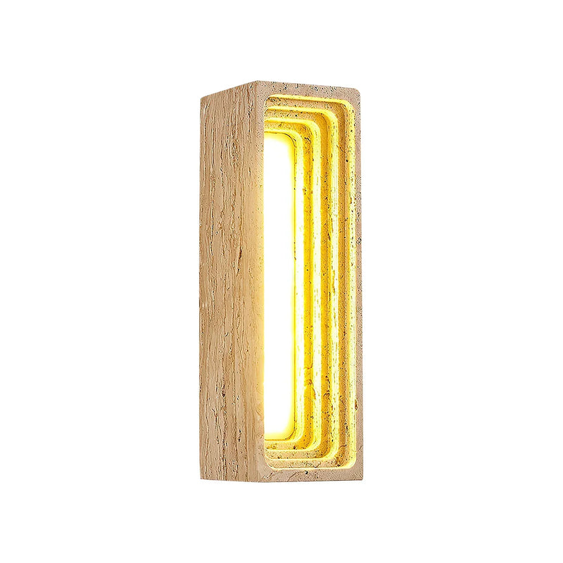 Rectangle Travertine Bricks Wall Lamp | Korewolamp
