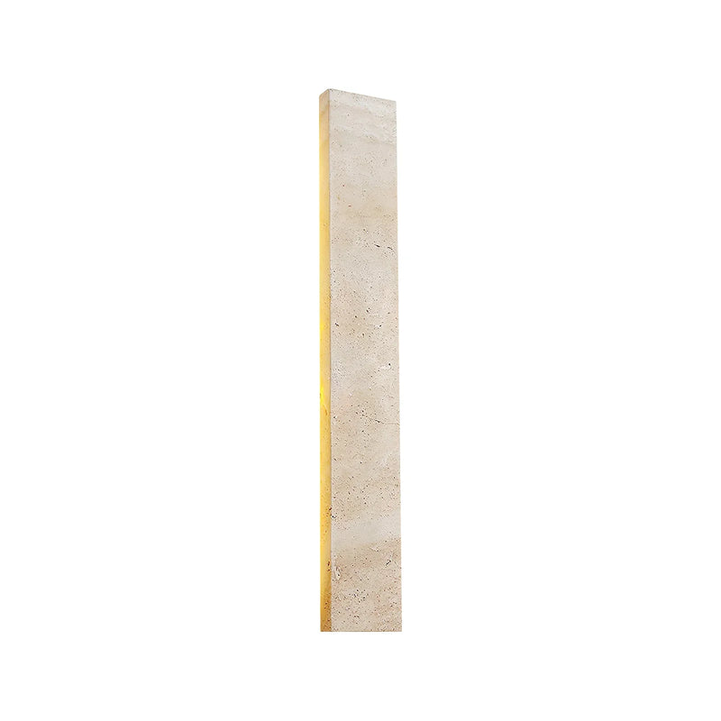 Rectangular Solis Stone Travertine Wall Light | Korewolamp
