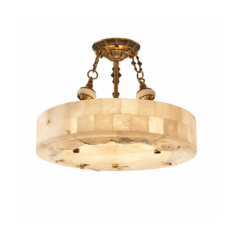 Round Aurevia Alabaster Ceiling Light | Korewolamp