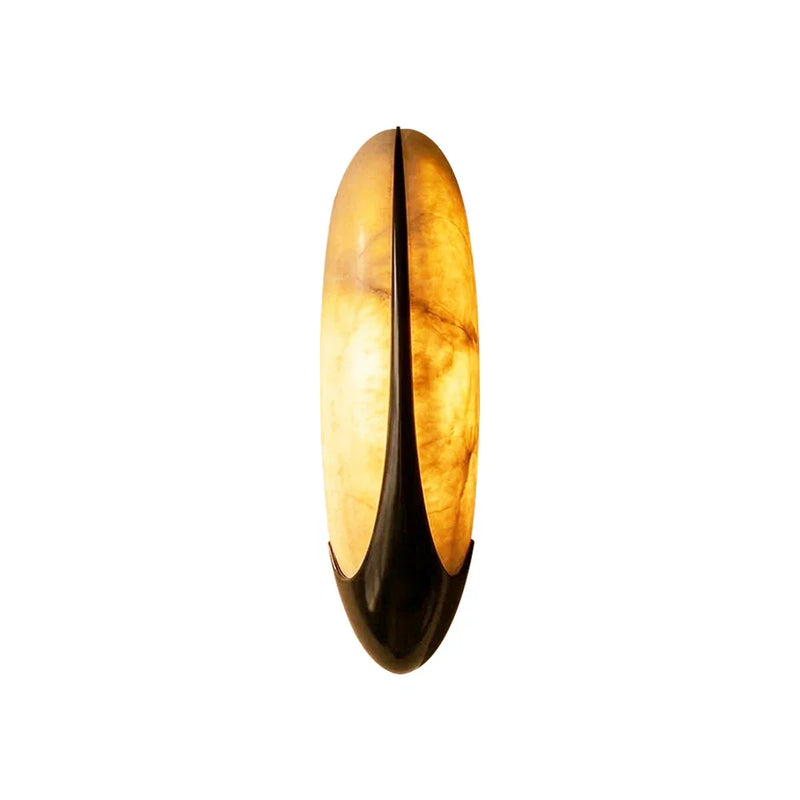 Sculptural Curved Alabaster Wall Lamp | Korewolamp