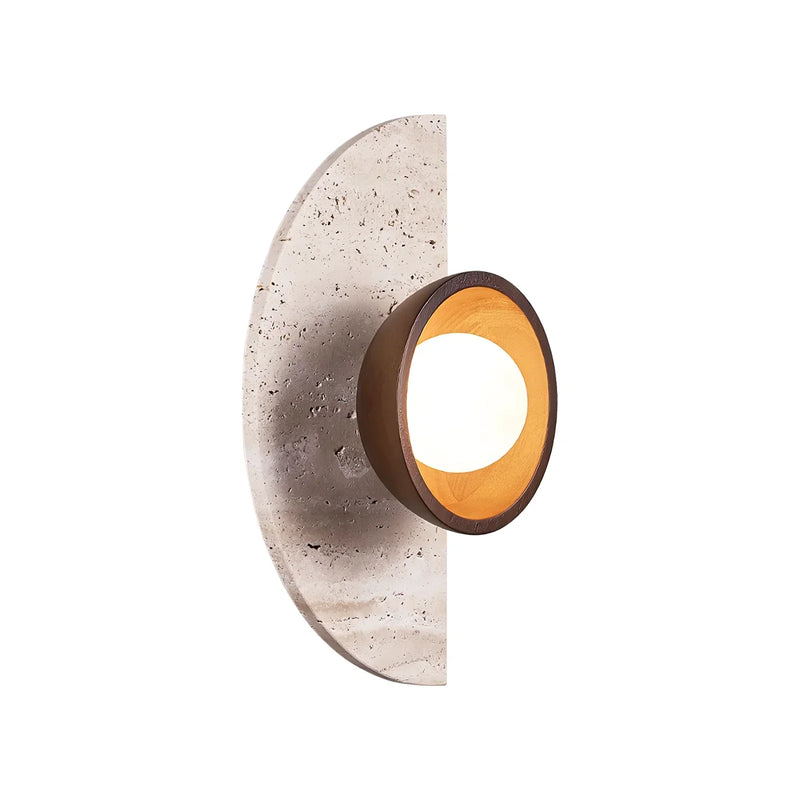 Semicircular Travertine Wall Light | Korewolamp
