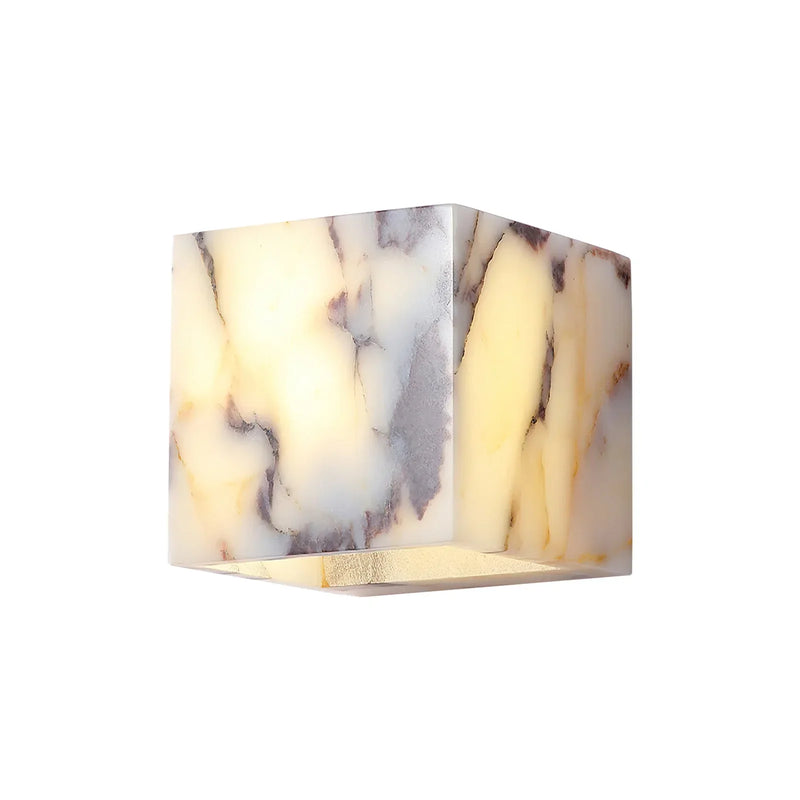 Square Marble Cuboid Wall Lamp | Korewolamp