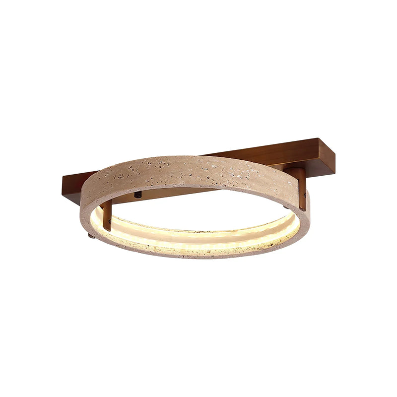 Travertine Ring Horizon Circular Ceiling Lamp | Korewolamp