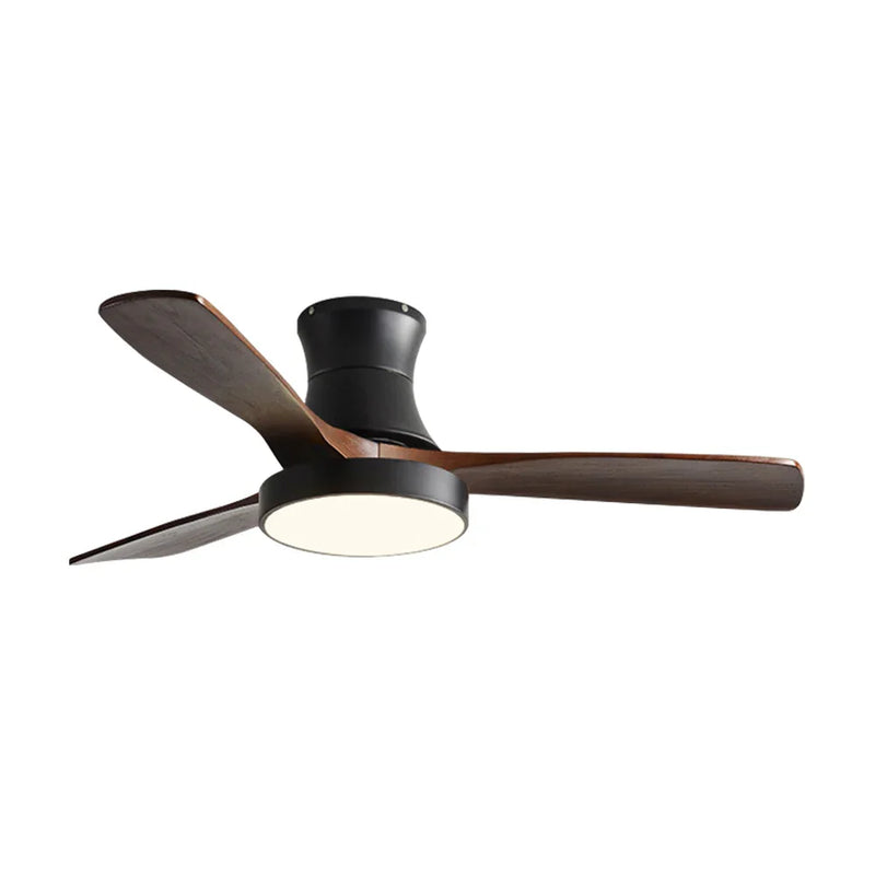 Wooden Three Blade Ceiling Fan Lights | Korewolamp