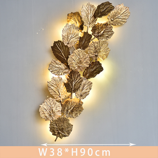Gold Leaf Handmade Wall Sconce