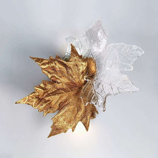 Leaf-shaped Crystal Wall Light