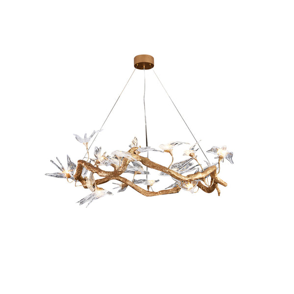 Glass Swallow Chandelier